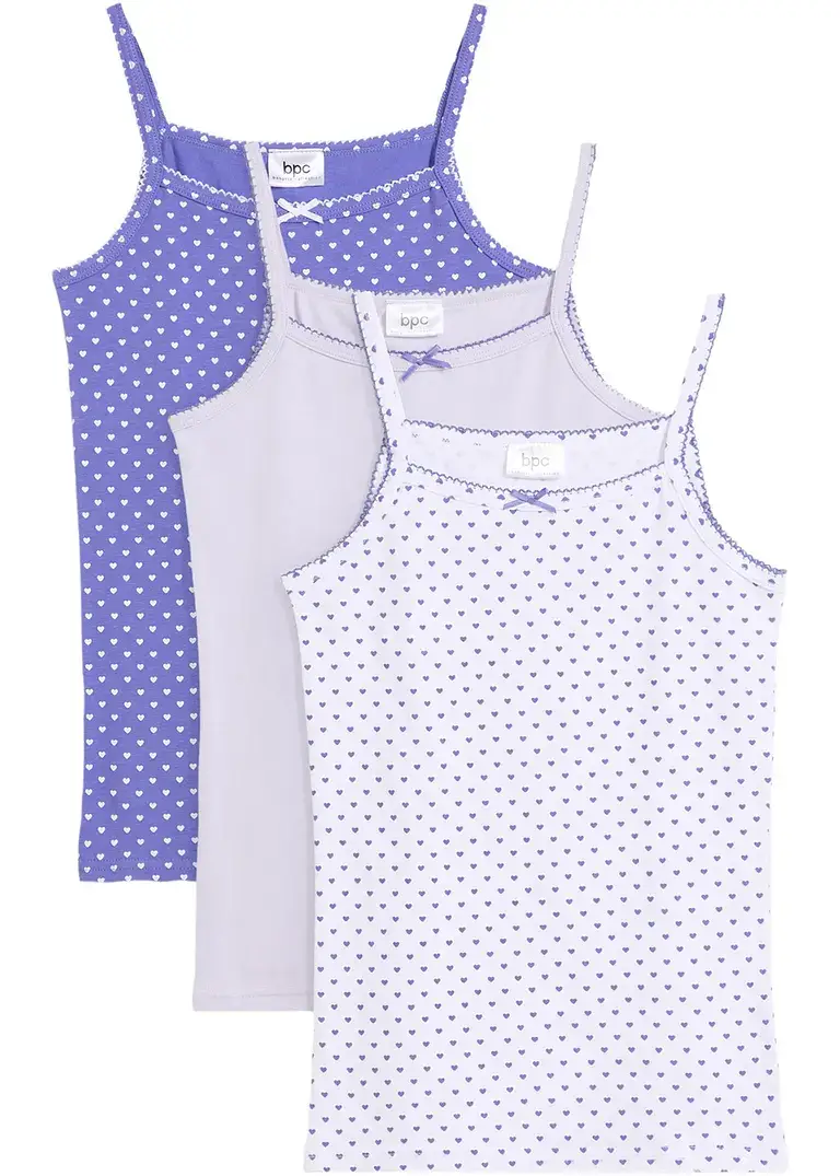 bpc bonprix collection Mädchen Unterhemd (3er Pack) Clearance-Verkauf