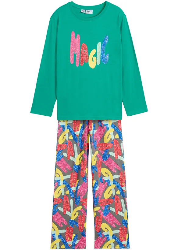bpc bonprix collection Mädchen Pyjama mit Bio-Baumwolle (2-tlg. Set) 50% Rabatt für begrenzte Zeit