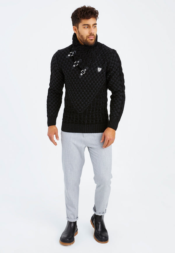 Leif Nelson Strickpullover Grobstrick mit Schalkragen Bis zu 65% Rabatt
