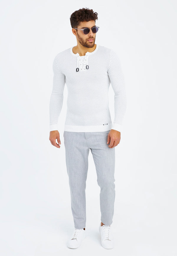 Leif Nelson Strickpullover Feinstrick Rundhals Günstiger Verkauf