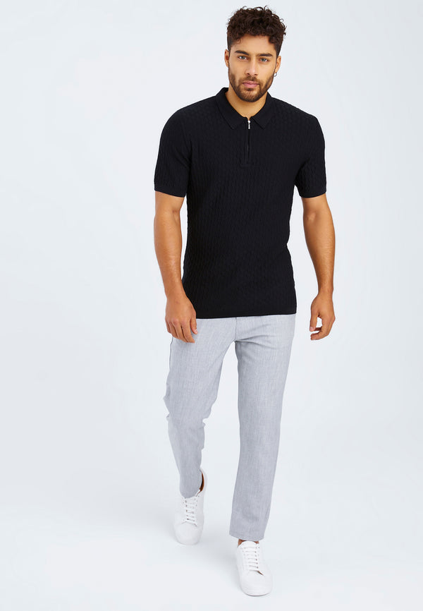 Leif Nelson Polo-Shirt Feinstrick mit Reißverschluss Meist gekauft