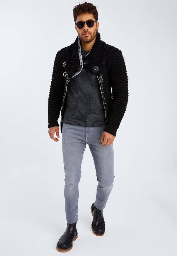 Leif Nelson Strickjacke mit Schalkragen Outlet