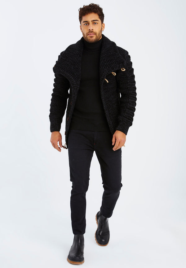 Leif Nelson Strickpullover Grobstrick mit Schalkragen Online