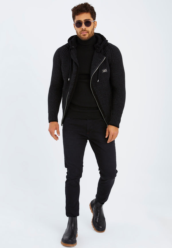 Leif Nelson Strickjacke mit Kapuze Outlet