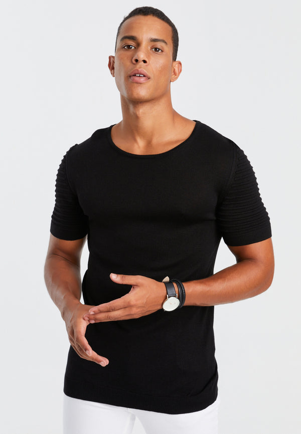 Leif Nelson Rundhals-Shirt Feinstrick Günstiger Verkauf