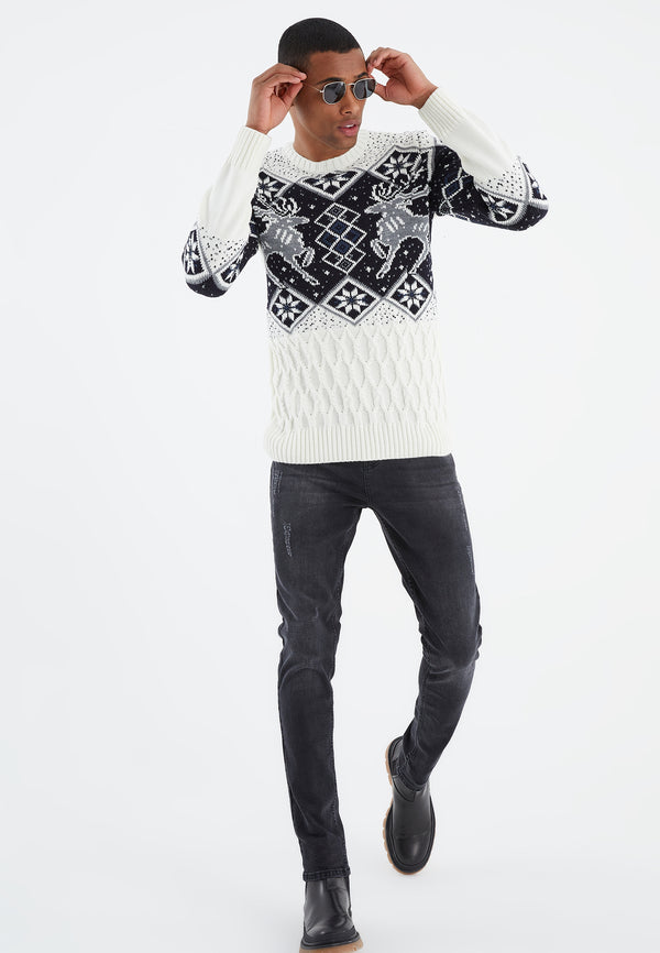 Leif Nelson Strickpullover Grobstrick Rundhals Günstiger Verkauf