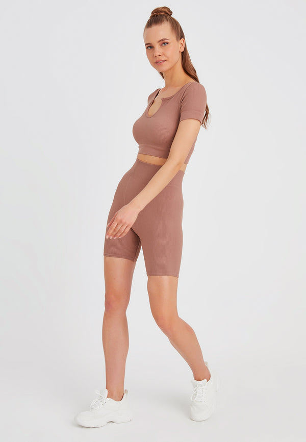 Leif Nelson Seamless Crop Top kurzarm Hotsell