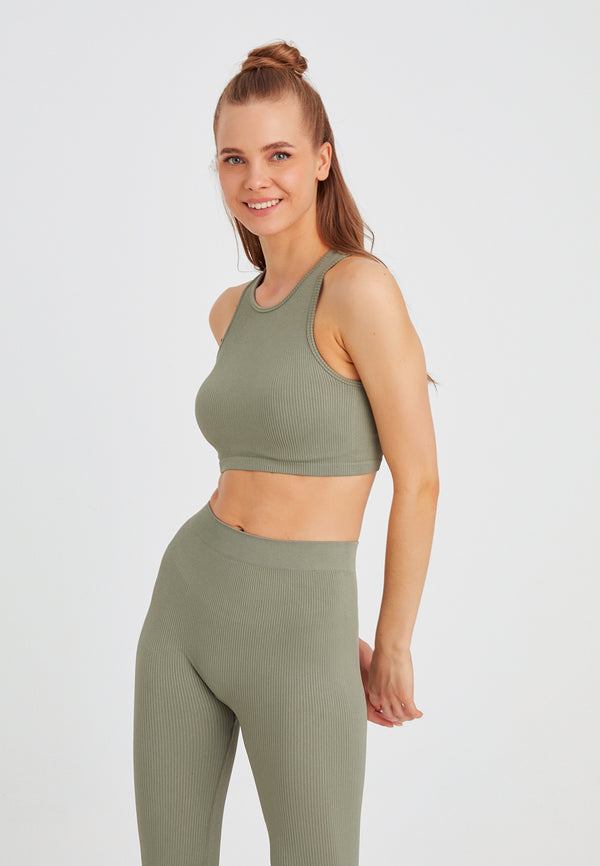 Leif Nelson Seamless Crop Top kurzarm im Angebot