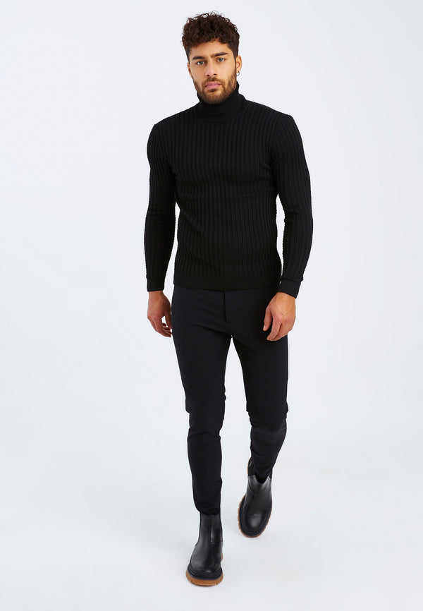 Leif Nelson Feinstrick Rollkragenpullover Günstiger Verkauf