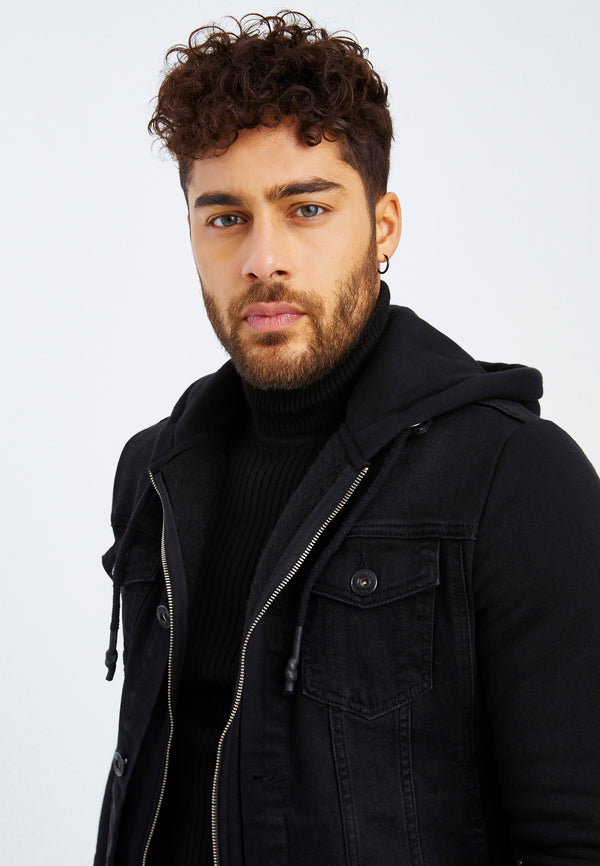 Leif Nelson Jeansjacke mit Kapuze Outlet