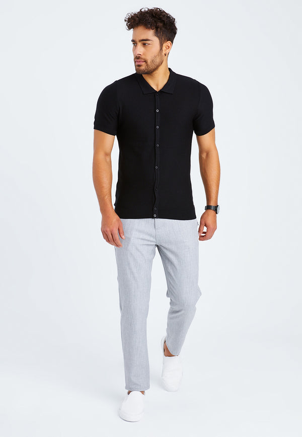 Leif Nelson Hemd Feinstrick Kurzarm Outlet