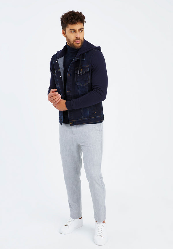 Leif Nelson Jeansjacke Kapuze Meist gekauft