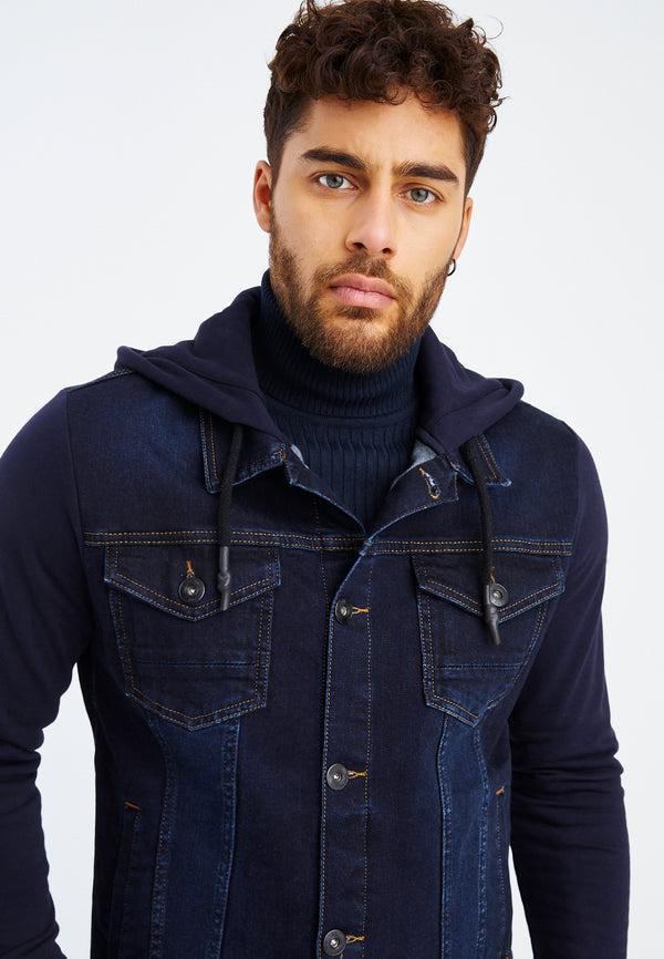 Leif Nelson Jeansjacke Kapuze Meist gekauft