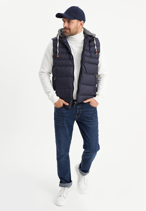 Leif Nelson Steppweste mit Kapuze im Angebot