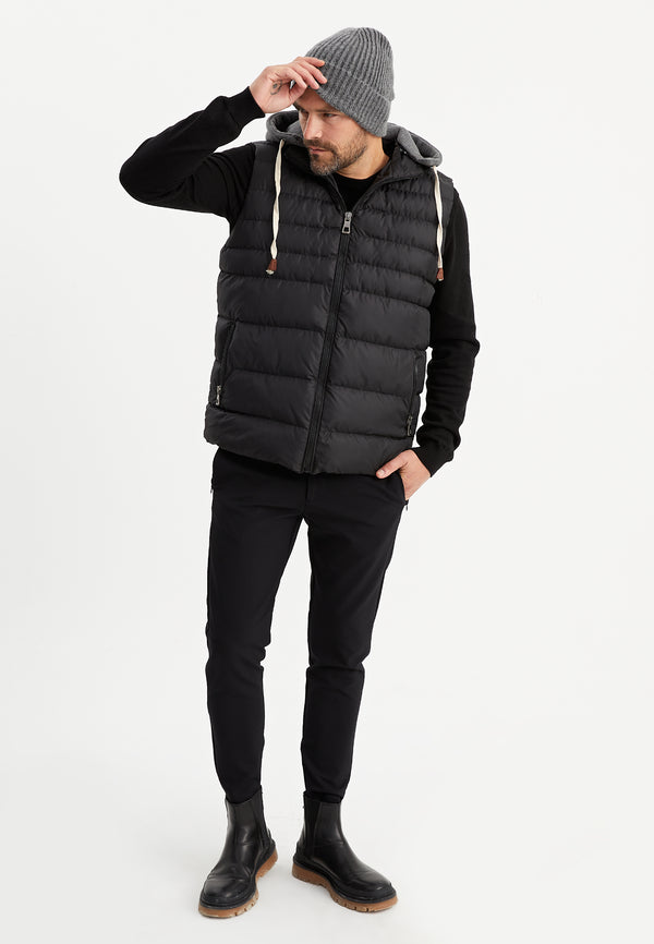 Leif Nelson Steppweste mit Kapuze im Angebot