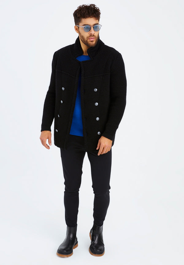 Leif Nelson Strickjacke mit Schalkragen Verkauf