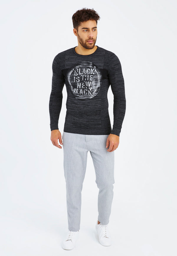 Leif Nelson Strickpullover Feinstrick Rundhals Günstiger Verkauf