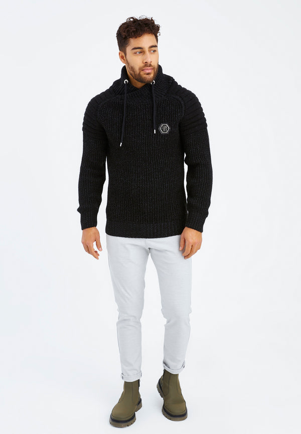 Leif Nelson Strickpullover Grobstrick mit Schalkragen Fabrikverkauf