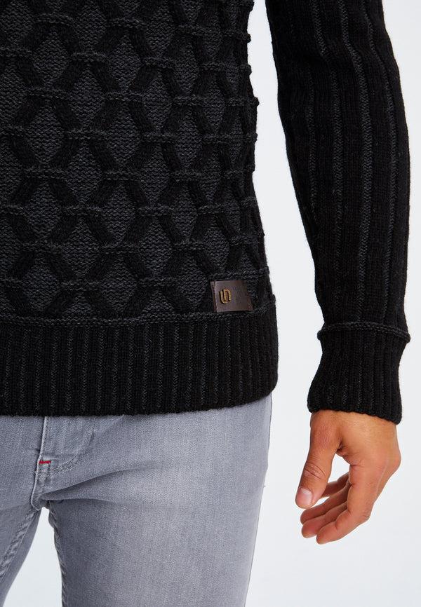 Leif Nelson Strickpullover Grobstrick mit Schalkragen Blitzverkäufe