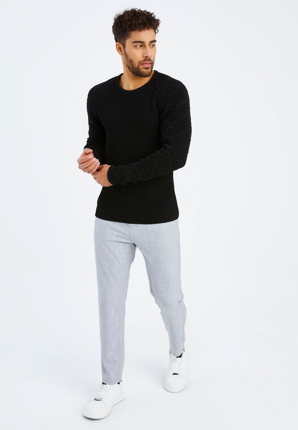 Leif Nelson Strickpullover Grobstrick Rundhals Hotsell