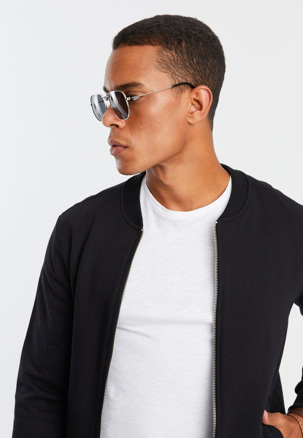 Leif Nelson Sweatjacke mit Stehkragen Blitzverkäufe