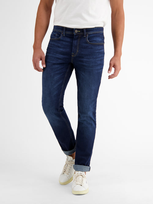 Lerros BAXTER 5-Pocket-Denim im Used-Look, RELAXED FIT, blue Lerros BAXTER 5-Pocket-Denim im Used-Look, RELAXED FIT, blue