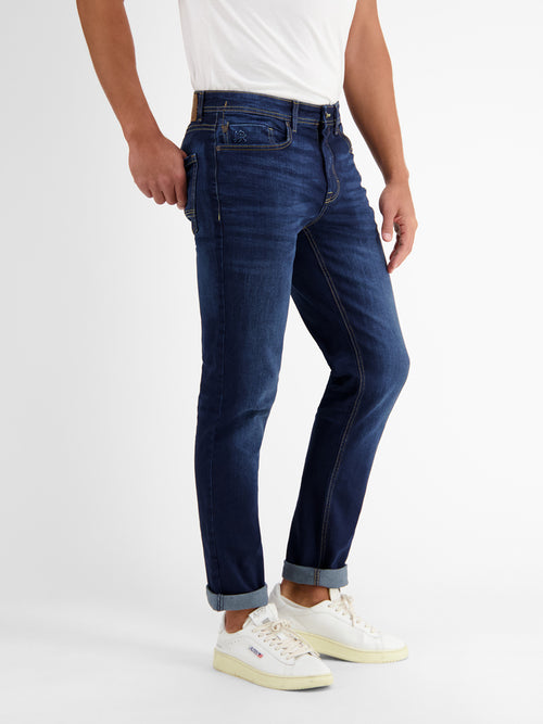 Lerros BAXTER 5-Pocket-Denim im Used-Look, RELAXED FIT, blue im Angebot