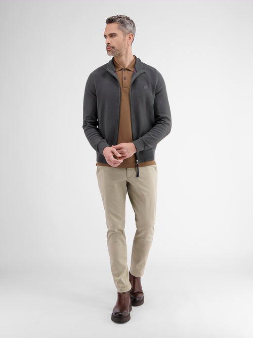 Lerros Leichte Strickjacke für Herren mit schmaler Rippstruktur Günstiger Verkauf