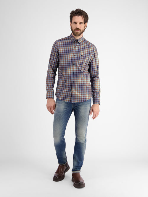 Lerros Kariertes Herrenhemd mit Button-down-Kragen Schlussverkauf