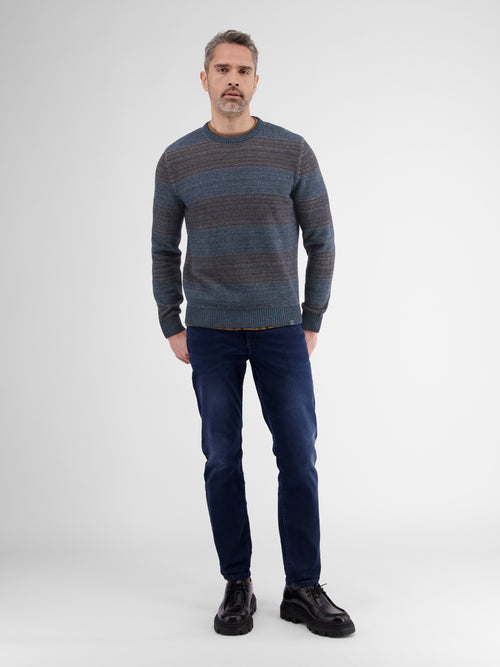 Lerros Strickpullover in Melange-Streifenoptik Hotsell