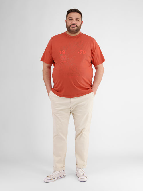 Lerros Herren-T-Shirt mit Brust-Print Verkauf