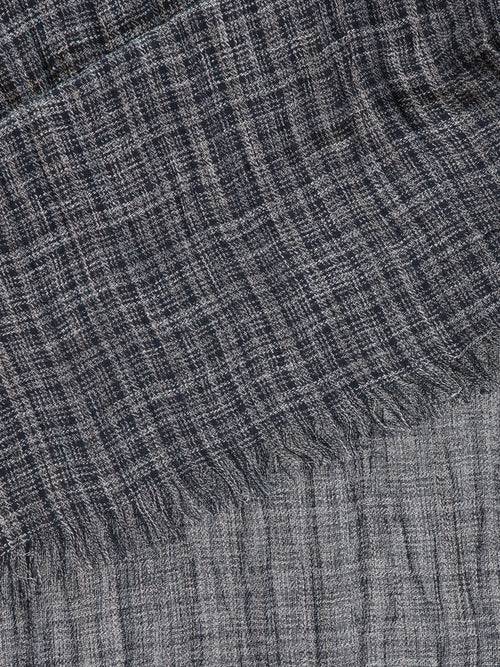 Lerros Schal mit kleinem Karomuster in Knitteroptik Fabrikverkauf