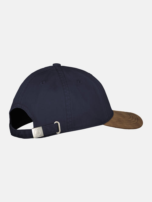 Lerros Basecap aus Canvas, mit Kunstlederschirm Auslauf