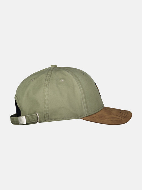 Lerros Basecap aus Canvas, mit Kunstlederschirm Auslauf