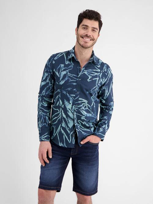 Lerros Sommerlich, leichtes Langarmhemd mit floralem Print Blitzverkäufe