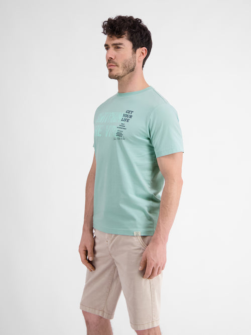 Lerros Unifarbenes T-Shirt für Herren mit Brustprint Hotsell