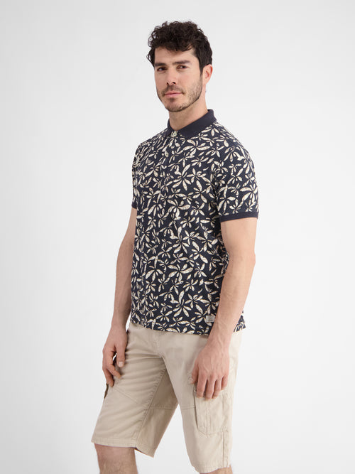 Lerros Herren Poloshirt mit floralem Druck Outlet