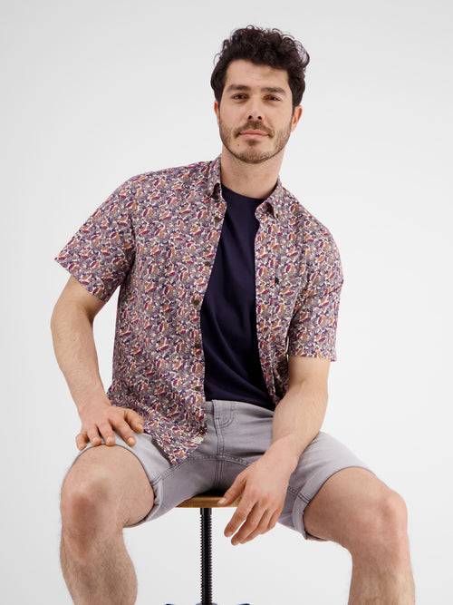 Lerros Halbarmhemd mit floralem Print Blitzverkäufe