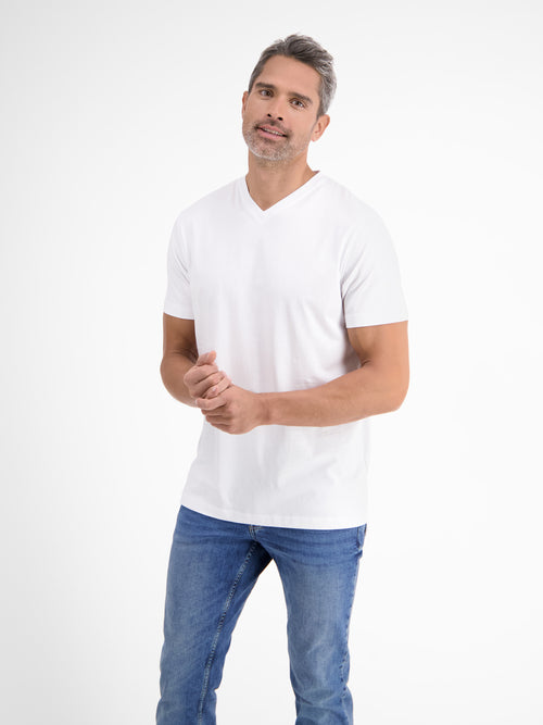 Lerros Doppelpack Herren T-Shirt, V-Neck in Premium Baumwollqualität