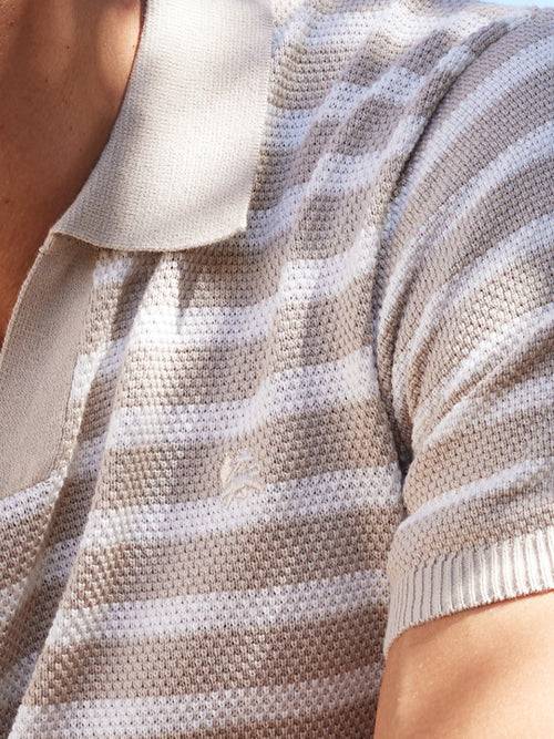 Lerros Gestreiftes Strickpoloshirt Hotsell