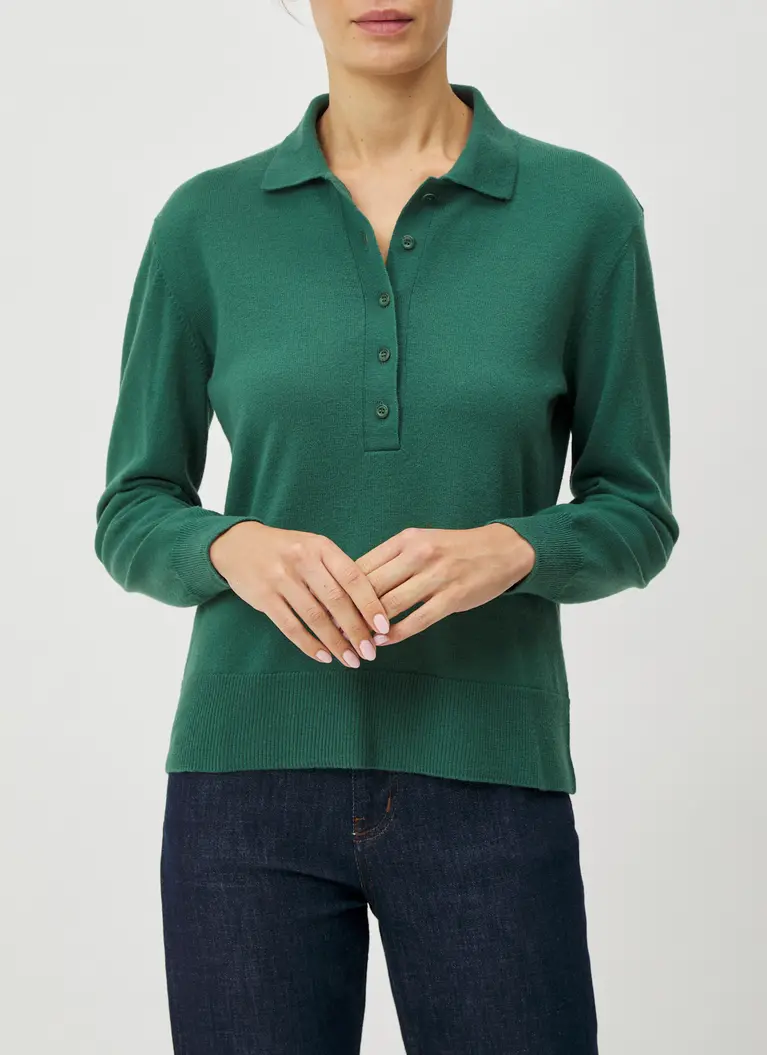 Maerz Muenchen Polokragen Pullover100% MerinowolleArt. Nr. 367600-285 Auslauf
