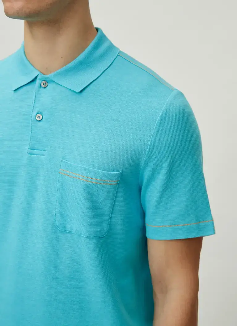 Maerz Muenchen PoloshirtBaumwoll-Leinen-MixArt. Nr. 661400-816 Schlussverkauf