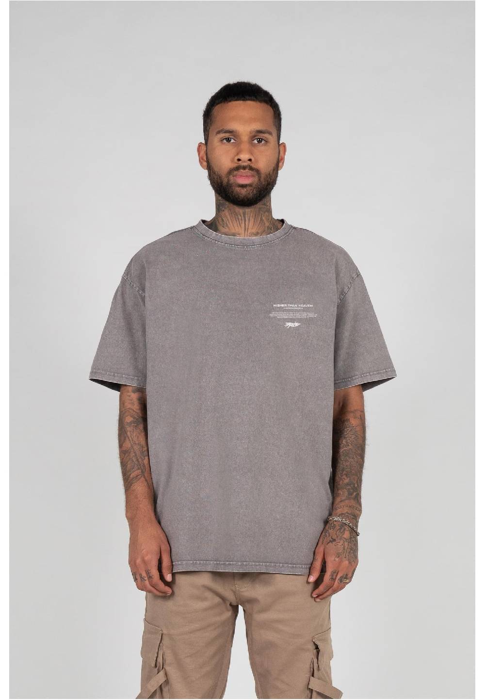 MJ Gonzales HIGHER THAN HEAVEN V.2 Acid Washed Heavy Oversize Tee Schlussverkauf