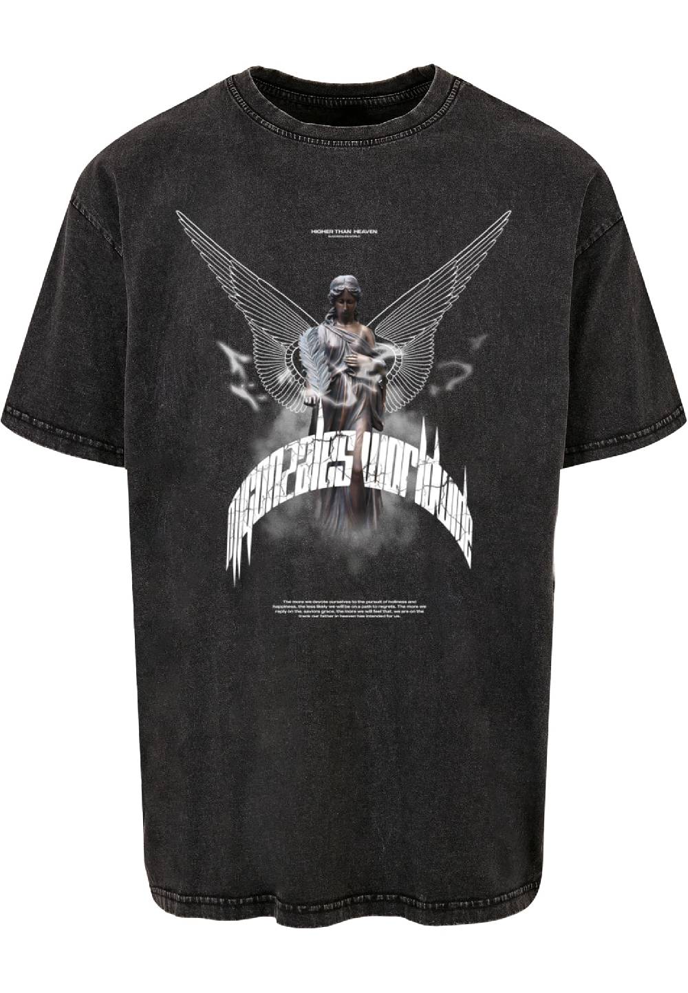 MJ Gonzales HIGHER THAN HEAVEN V.1 Acid Washed Heavy Oversize Tee Günstiger Verkauf