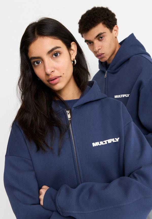 Multiply Spparel Oversize Zip Hoodie MULTIPLY Night Shadow Outlet