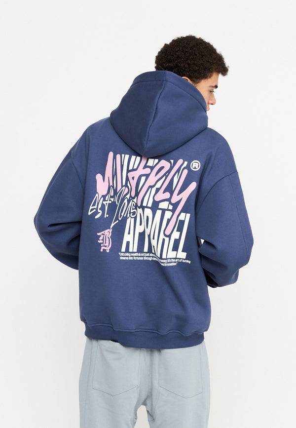 Multiply Spparel Oversize Zip Hoodie BETRAYAL Night Shadow Auslauf