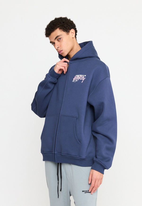 Multiply Spparel Oversize Zip Hoodie BETRAYAL Night Shadow Auslauf