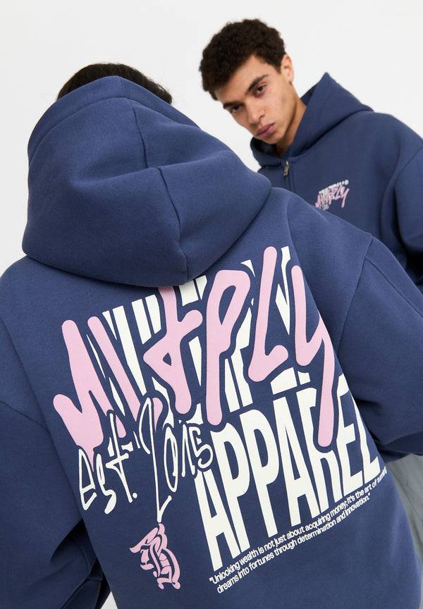 Multiply Spparel Oversize Zip Hoodie BETRAYAL Night Shadow Auslauf