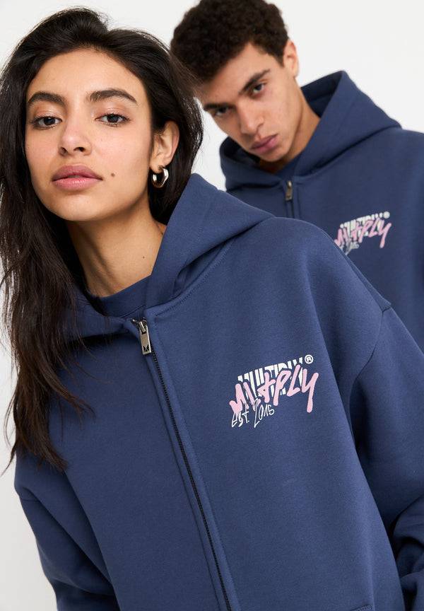 Multiply Spparel Oversize Zip Hoodie BETRAYAL Night Shadow Auslauf