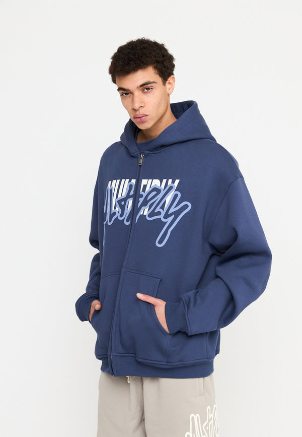 Multiply Spparel Oversize Zip Hoodie STRESS Night Shadow Angebote